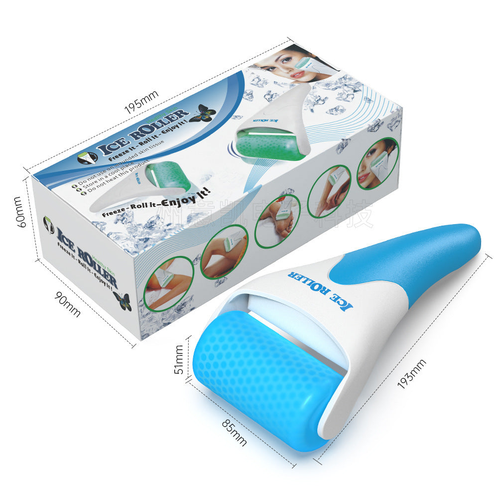 Ice Roller Blue Powder Plastic Massager
