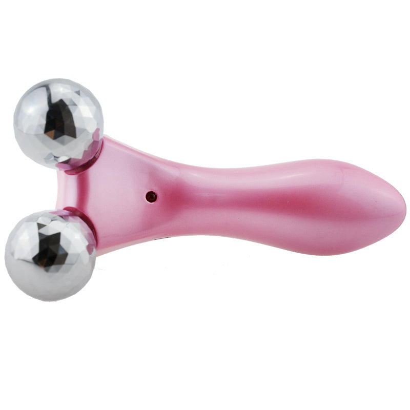 Roller shaping face massager