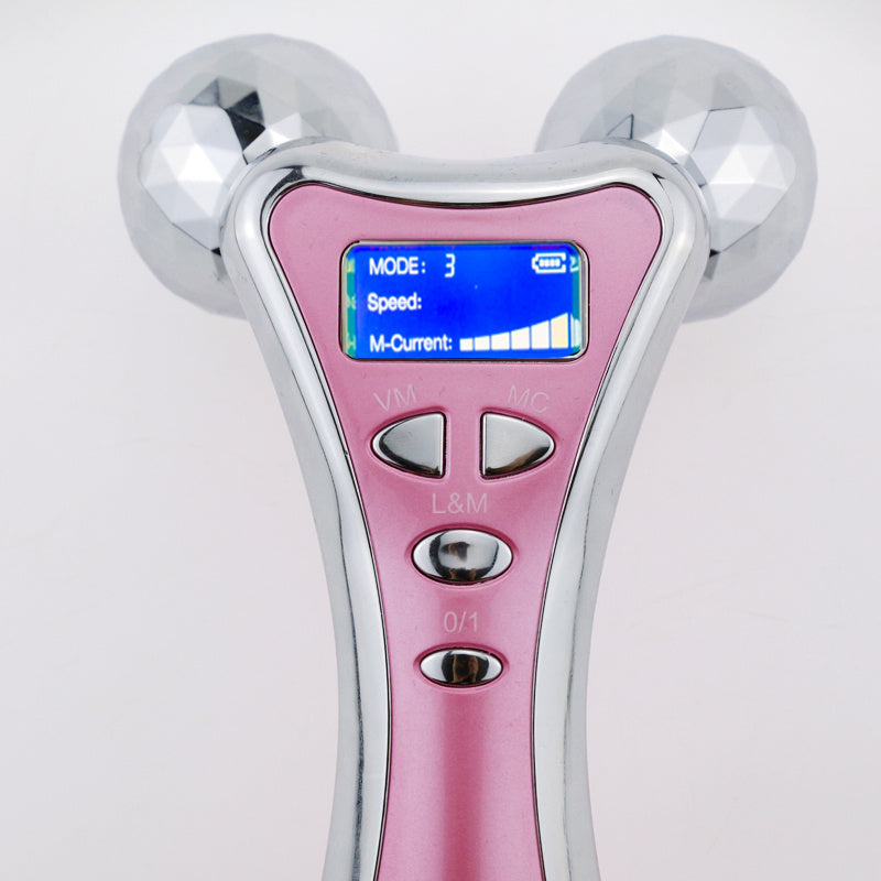 Roller shaping face massager